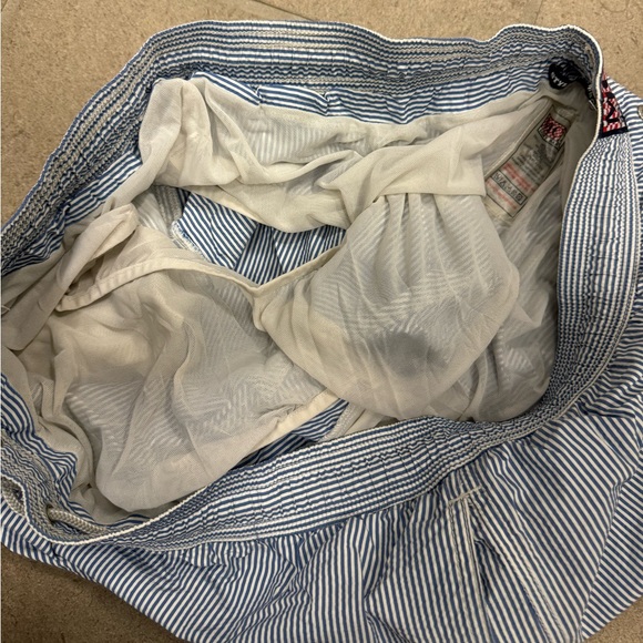 MC2 Saint Barth Men’s Blue Striped Drawstring Swim Shorts - Picture 3 of 7